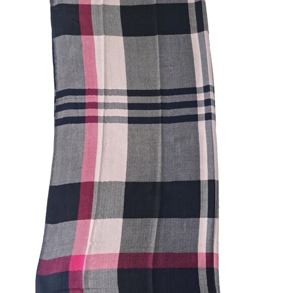 BURBERRY Classic Nova Check Pashmina Knit Cashmere Fringe Multicolor SHAWL - Picture 2 of 8